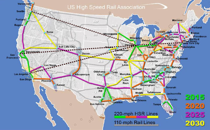 High Speed Rail Map
